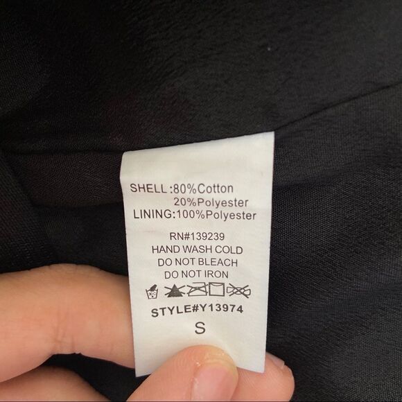 DO+BE black envelopes pencil mini skirt S - Picture 6 of 10